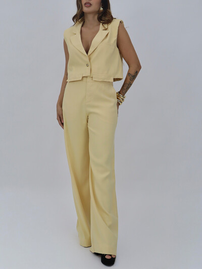 Conjunto de Linho com Lapelas