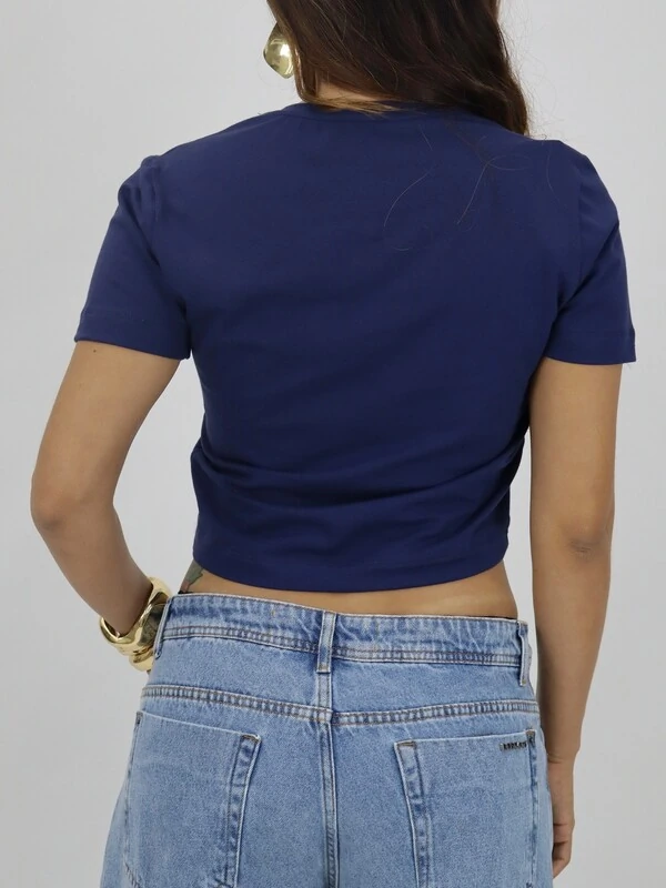 T-Shirt Malha Cropped
