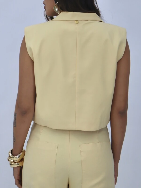 Colete Linho Lapelas