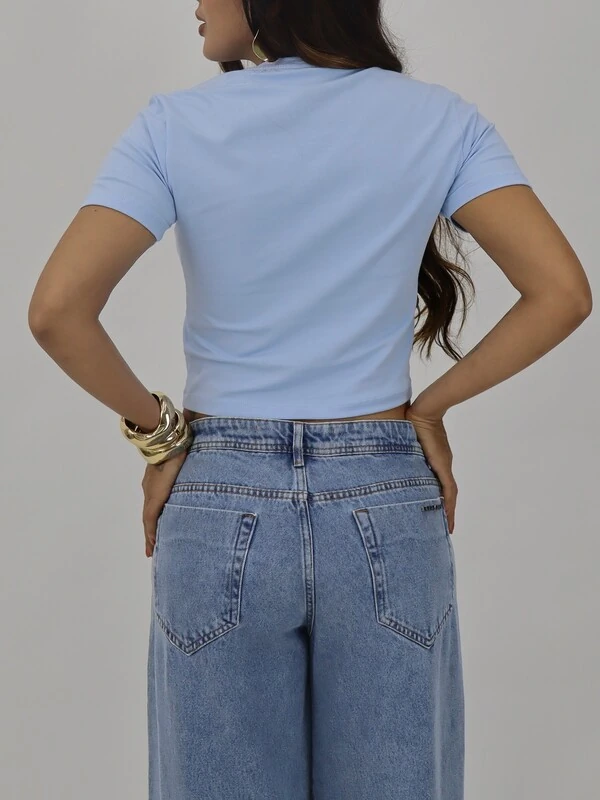 T-Shirt Malha Cropped