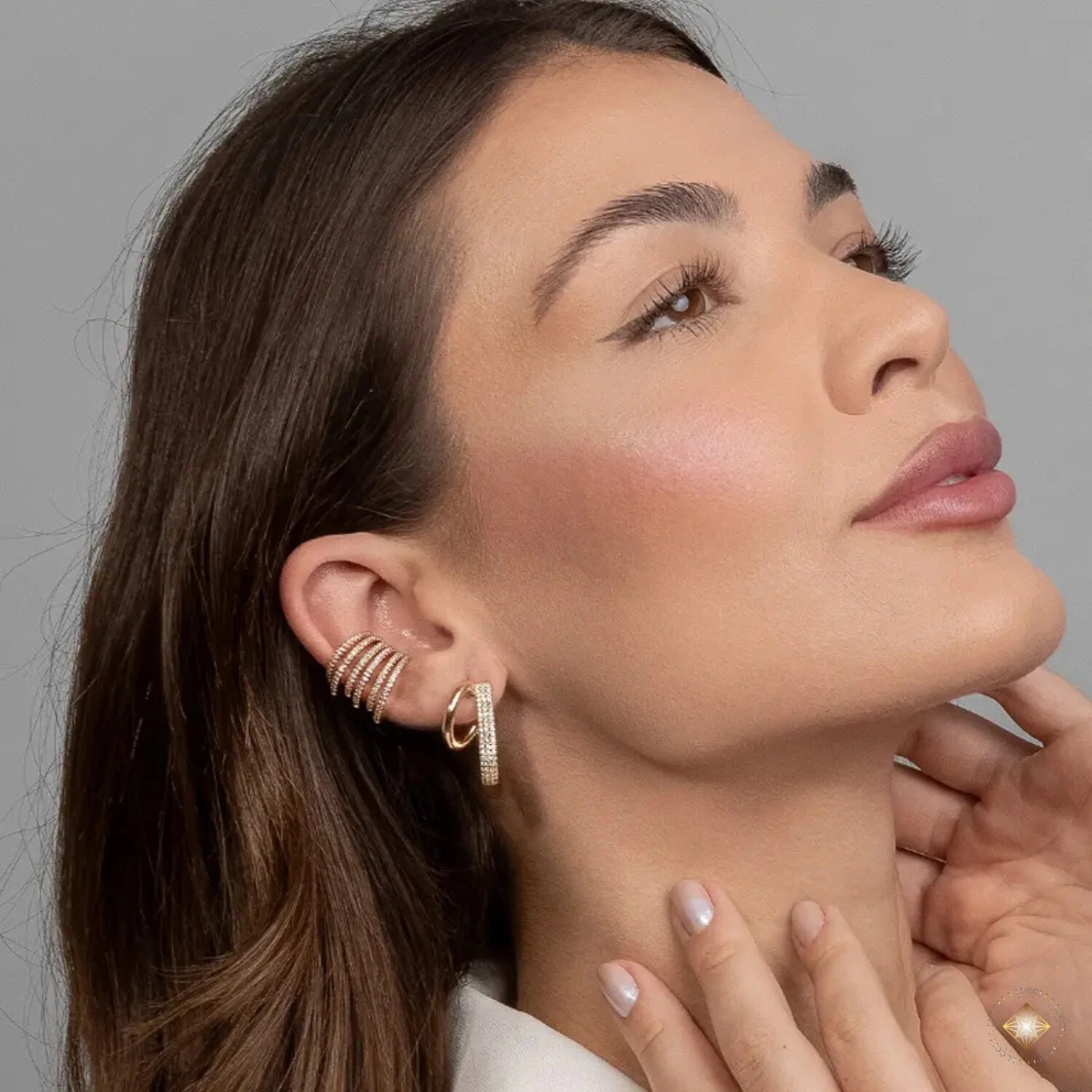 FotoBrinco Argola Dupla com Cravejado