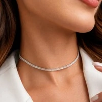 Choker Riviera Baguete