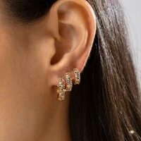 Trio de Argolas com Zircônias Coloridas