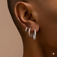 Trio de Argolas Cravejadas Inside Out