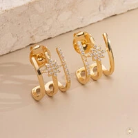 Earhook Estrela Cravejada