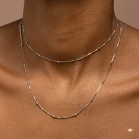 Colar Longo com Bolinhas - 3 em 1