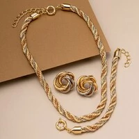 Colar Grosso Malha Torcida Três Ouros