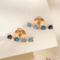 Earcuff 4 Pedras Curvado