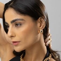 Argola Gota com Corações Vazados