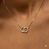 Conjunto Elos Entrelaçados Liso e Cravejado