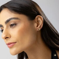 Brinco Redondo Diamantado