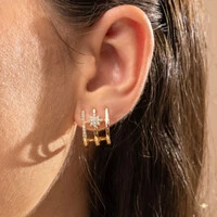 Earhook Estrela Cravejada
