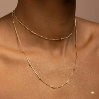 Colar Longo com Bolinhas - 3 em 1