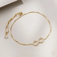 Pulseira Infinito Cravejada Regulável