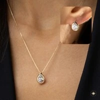Conjunto Gota com Zircônia