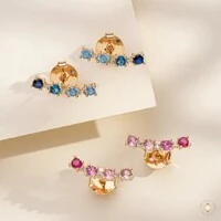 Earcuff 4 Pedras Curvado