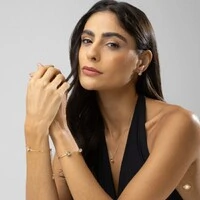 Bracelete Aberto Gotas de Zircônia