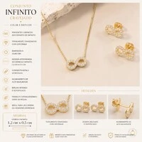 Conjunto Infinito Cravejado com Zircônias