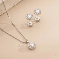 Conjunto Flor de Zircônia