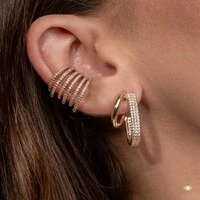 Brinco Argola Dupla com Cravejado