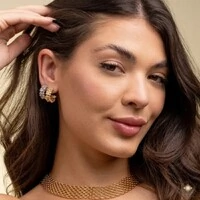 Argola Texturizada Vazada