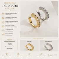 Piercing Fake Delicado Cravejado