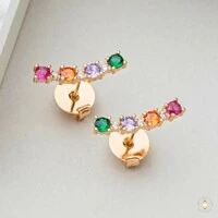 Earcuff 4 Pedras Curvado
