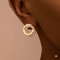 Conjunto Elos Entrelaçados Liso e Cravejado