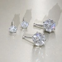 Brinco 2 em 1 Ponto de Luz com Zircônias