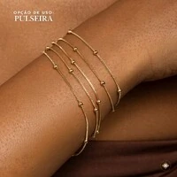 Colar Longo com Bolinhas - 3 em 1