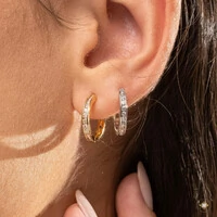 Argola com Zircônias Detalhe Vazado