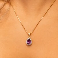 Conjunto Gota de Zircônia Colorida