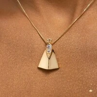 Gargantilha Nossa Senhora Aparecida Lisa com Zircônias