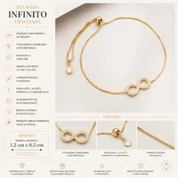 Pulseira Infinito Cravejada Regulável