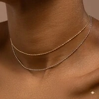 Choker Elos Duas Bolinhas Lisas