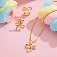 Conjunto Infantil Lacinho Cravejado com Zircônias