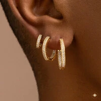 Trio de Argolas Cravejadas Inside Out