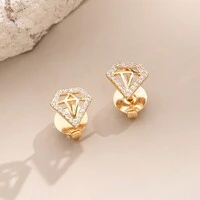 Brinco Diamante com Zircônias