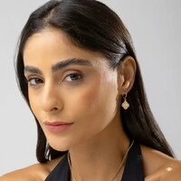 Argola com Pingente Trevo Diamantado