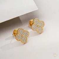 Conjunto Trevo Cravejado com Zircônias