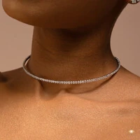 Choker Aro Rígido de Zircônias