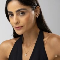 Conjunto Trevo de Quatro Folhas com Zircônias