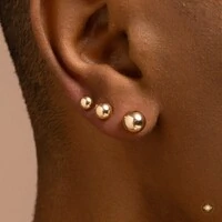 Trio de Brincos de Bolas