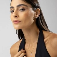 Conjunto Quadrado Cravejado com Zircônias