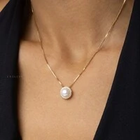 Conjunto de Pérola com Zircônias