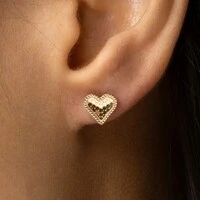 Brinco Coração Diamantado