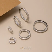 Trio de Argolas Cravejadas Inside Out