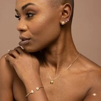 Bracelete Flor com Ponto de Luz