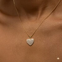 Conjunto Coração Cravejado