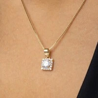Conjunto Quadrado Cravejado com Zircônias